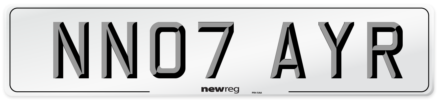 NN07 AYR Number Plate from New Reg